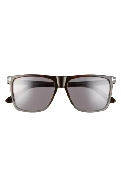 Tom Ford Fletcher 57mm Sunglasses In Multi Havana/smoke Mirror