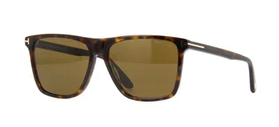 Pre-owned Tom Ford Fletcher Ft 0832 Dark Havana/brown (52j) Sunglasses