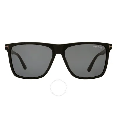 Tom Ford Fletcher Smoke Browline Men's Sunglasses Ft0832-n 01a 59 In Black