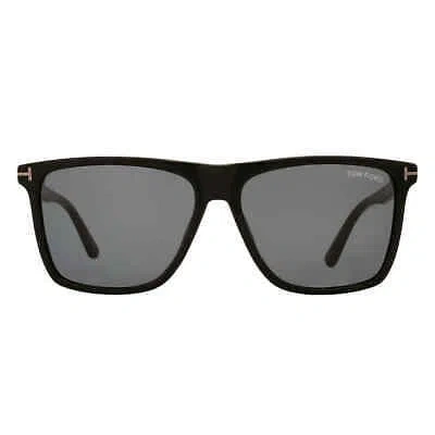Pre-owned Tom Ford Fletcher Smoke Browline Men's Sunglasses Ft0832-n 01a 59 Ft0832-n 01a In Gray