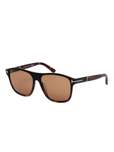 Tom Ford Fletcher Square-frame Sunglasses In Brown