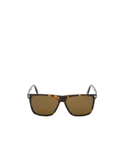 Tom Ford Fletcher Square-frame Sunglasses In Brown