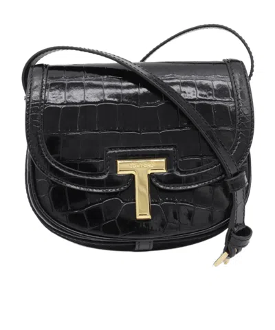 Tom Ford Flip Shoulder Bag In Black