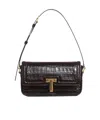 Tom Ford Mini Embossed Crocodile Leather Bag In Black