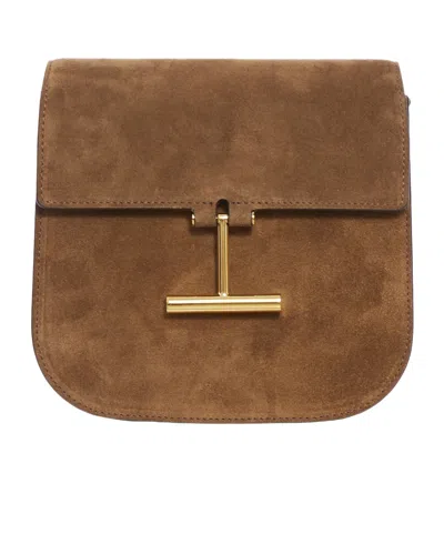 Tom Ford Flip Shoulder Bag In Brown