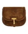 Tom Ford Wallis Mini Flap Shoulder Bag In Suede In Brown