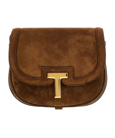 Tom Ford Flip Shoulder Bag In Brown