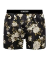 Tom Ford Floral Pattern Underwear In Black