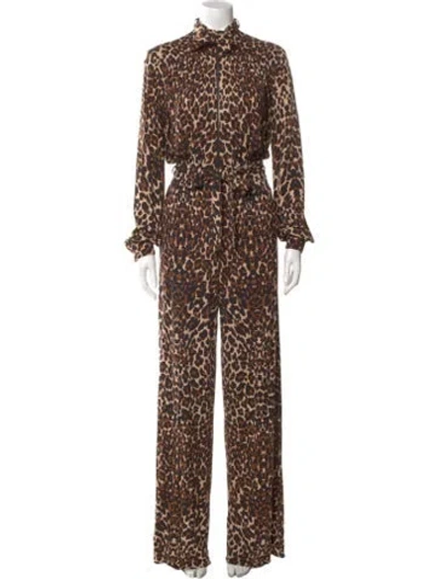 Pre-owned Tom Ford Floral Print Jumpsuit In Neutral