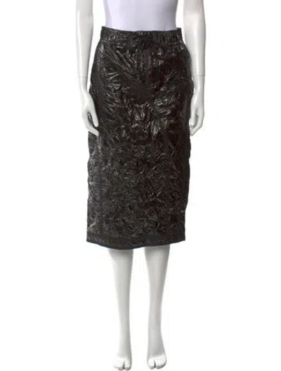 Pre-owned Tom Ford Floral Print Knee-length Skirt In Blue