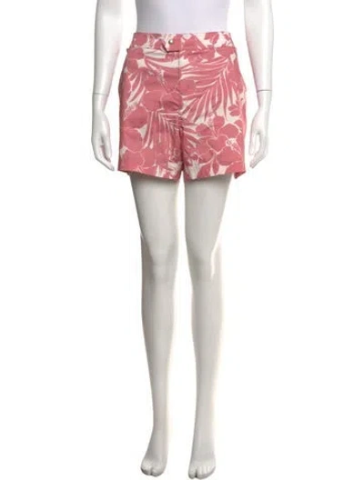 Pre-owned Tom Ford Floral Print Mini Shorts In Pink
