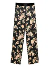 Tom Ford Wide Leg Floral Print Satin Trousers