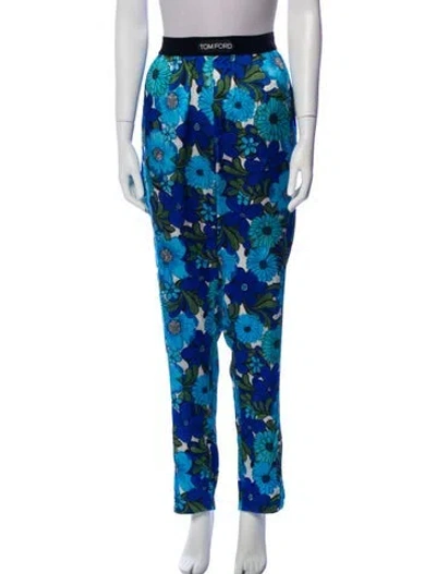 Pre-owned Tom Ford Floral Print Pajamas In Blue