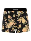 Tom Ford All-over Floral Printed Swim Shorts In 838 Black Peach