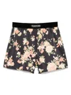 Tom Ford Boxer-style Shorts In Silk Satin Trousers Multicolor In Black