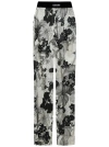 Tom Ford Floral Stretch Silk Satin Pajama Pants In Grey