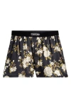 Tom Ford Silk Logo-waistband Briefs In Black/ivory