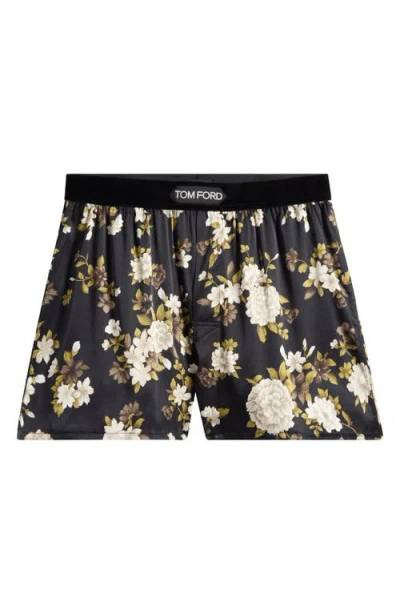 Tom Ford Silk Logo-waistband Briefs In Black