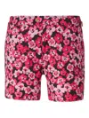 Tom Ford Floral-print Swim Shorts In Black