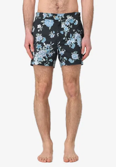 Tom Ford Floral Print Swim Shorts In Multicolor