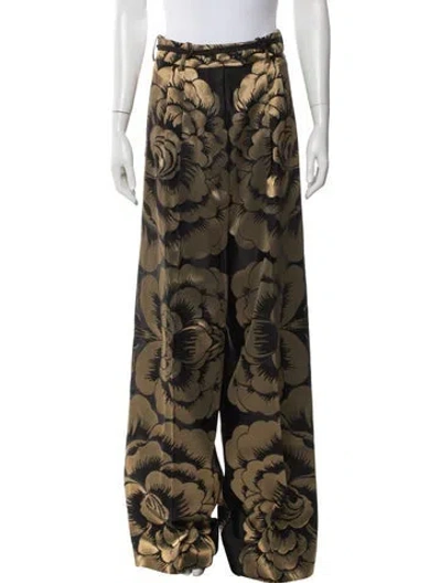 Pre-owned Tom Ford Floral Print Wide Leg Pants In Multi