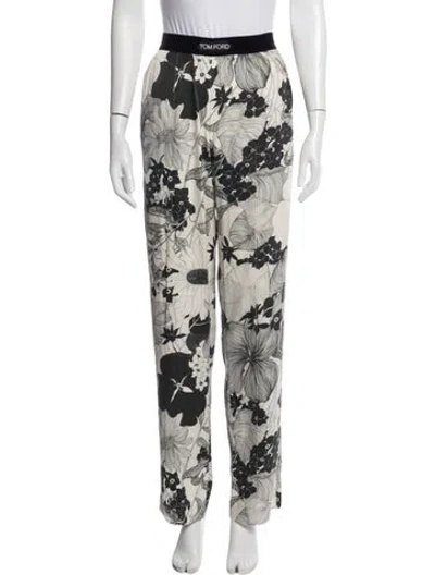 Pre-owned Tom Ford Floral Print Wide Leg Pants In Multi