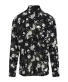 Tom Ford Hendrix Floral Silk Crepe De Chine Shirt In Black