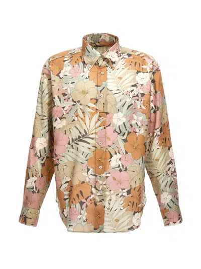 Tom Ford Floral Shirt In Red