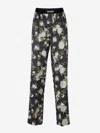 Tom Ford Floral Print Stretch Silk Satin Pants In Multicolor