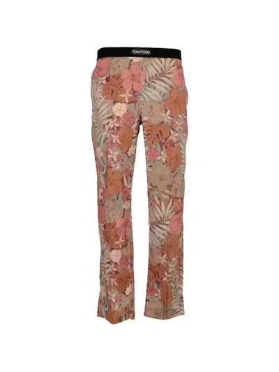 Tom Ford Floral-print Pajama Trousers In Multi