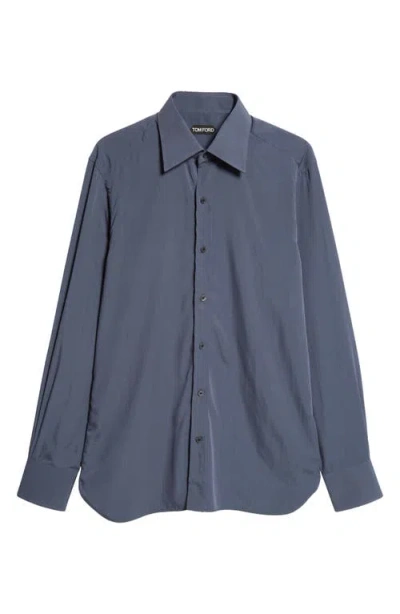 Tom Ford Fluid Parachute Slim Fit Button-up Shirt In Washed Indigo
