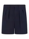 Tom Ford Fluid Poplin Tailored Shorts In Azul
