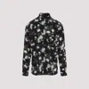 Tom Ford Hendrix Floral Silk Crepe De Chine Shirt In Zwhbl White Black