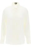 TOM FORD FLUID SILK CHARMEUSE BLOUSE SHIRT WITH PLEATED FRONT AND ROUND CUFFS FOR WOMEN