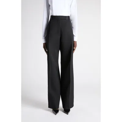 Tom Ford Fluid Straight Leg Tuxedo Pants In Black