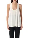 Tom Ford Ribbed-knit Racerback Top In White