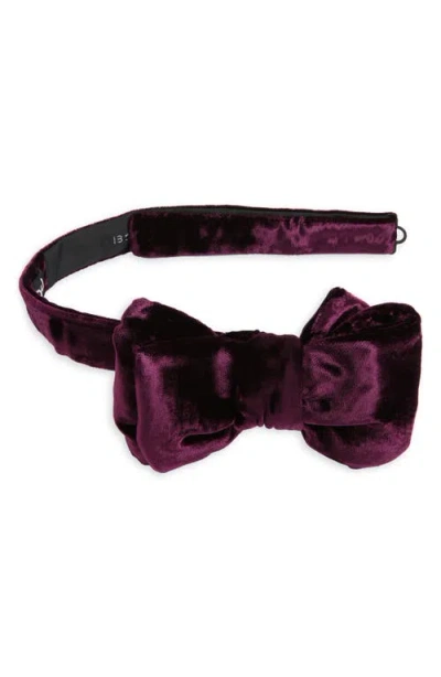 Tom Ford Fluid Velvet Bow Tie In Purple