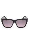 Tom Ford Flynn 55mm Gradient Butterfly Sunglasses In Pattern
