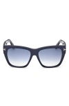 Tom Ford Flynn 55mm Gradient Butterfly Sunglasses In Pattern