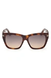 Tom Ford Flynn 55mm Gradient Butterfly Sunglasses In Pink