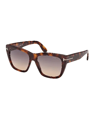 Tom Ford Flynn 55mm Square Sunglasses In Brown