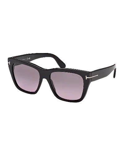 TOM FORD FLYNN 55MM SQUARE SUNGLASSES