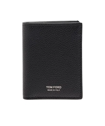 Tom Ford Fold Wallet In Half In Black