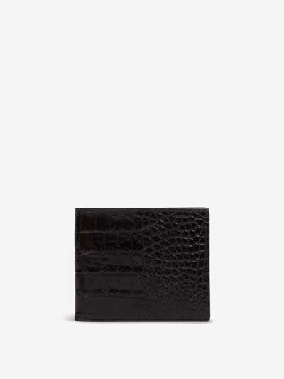 Tom Ford Foldable Leather Cardholder In Black
