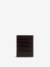 Tom Ford Foldable Leather Cardholder In Brown