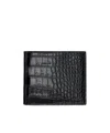Tom Ford Crocodile-pattern Bifold Wallet In Black
