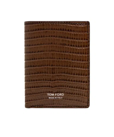 Tom Ford Foldable Wallet In Brown