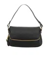 Tom Ford Folded-design Pebbled-leather Shoulder Bag