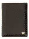 Tom Ford Snake Print Card Holder Wallets, Card Holders Brown In Brown