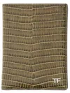 Tom Ford Crocodile Embossed Leather Cardholder
